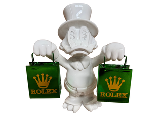 Sculptuur, Lior24, Dagobert Duck, Wit groen